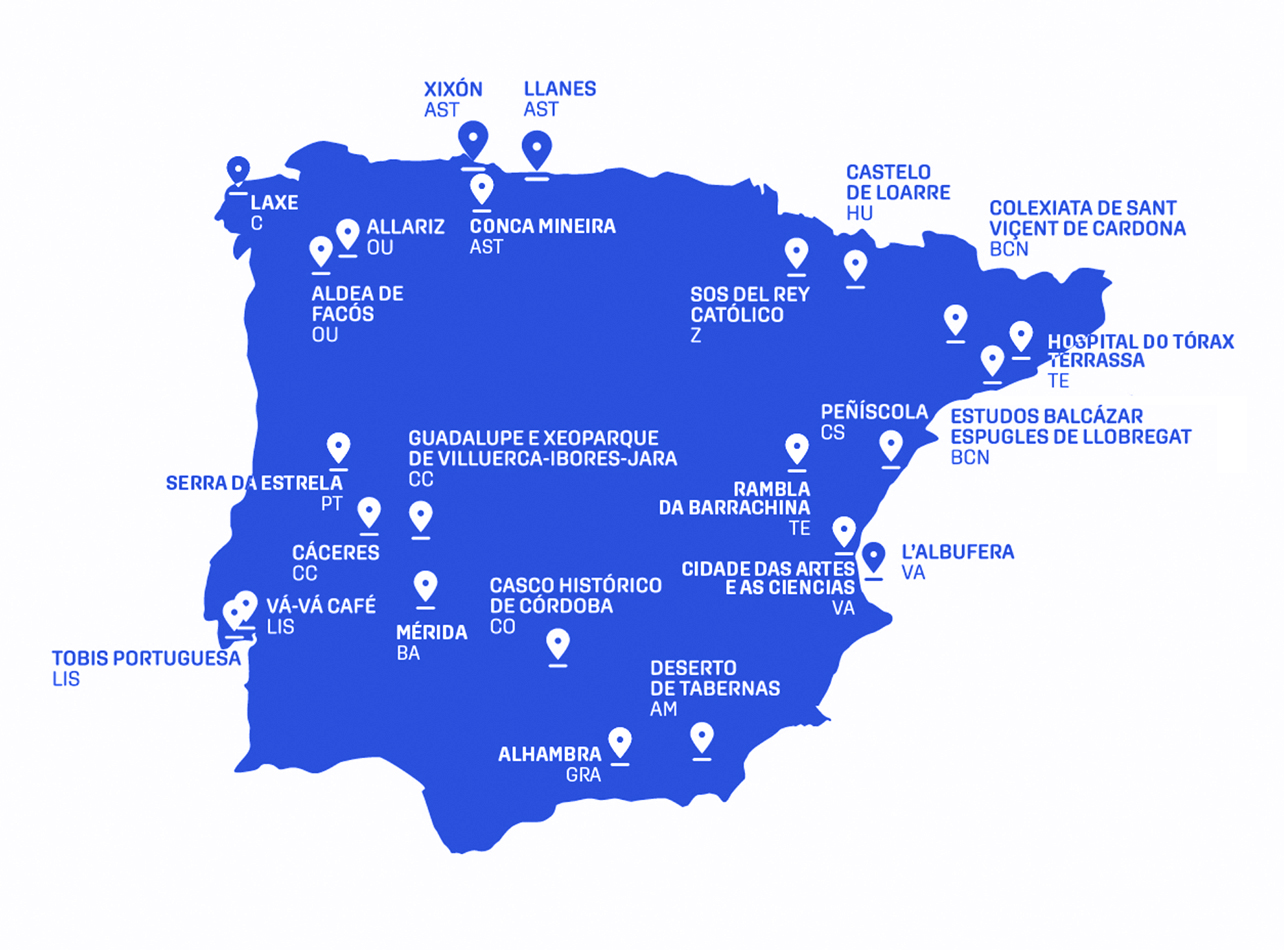 Mapa Lugares de interés cinematográfico 2025 - AVAV